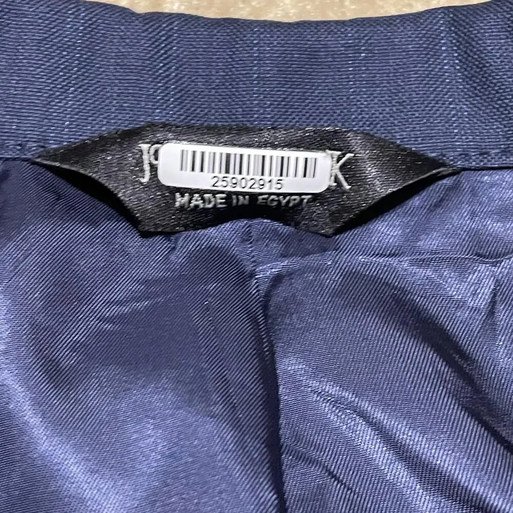 Jos A Bank Signature Collection Blazer Mens 42R Navy Blue Wool Silk Sport Coat